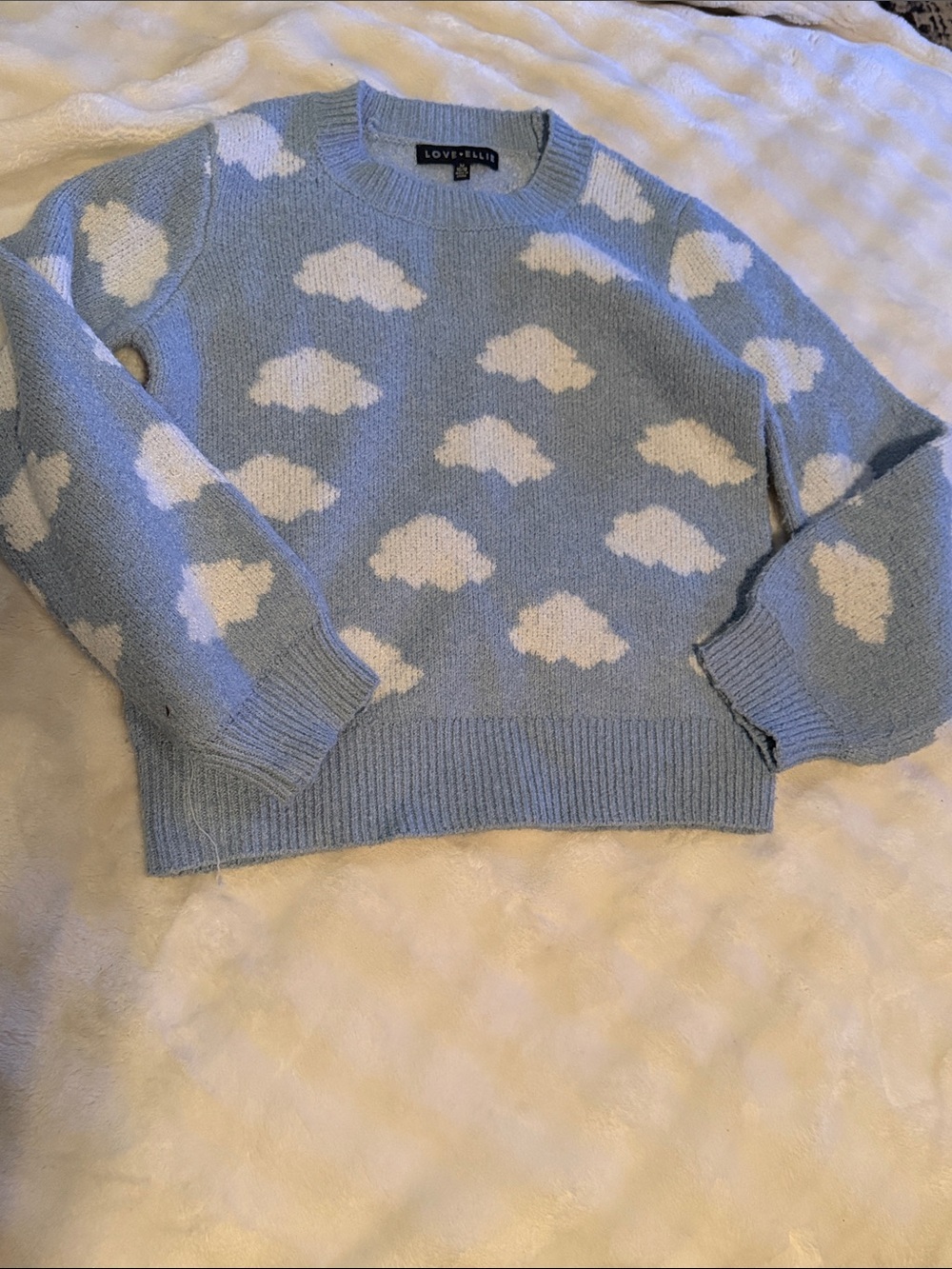 Love+Ellie Blue Cloud Crewneck Sweater